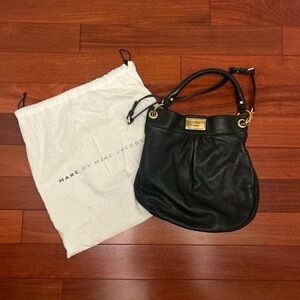 Marc by Marc Jacobs Black Pebbled Leather Shoulder Bag